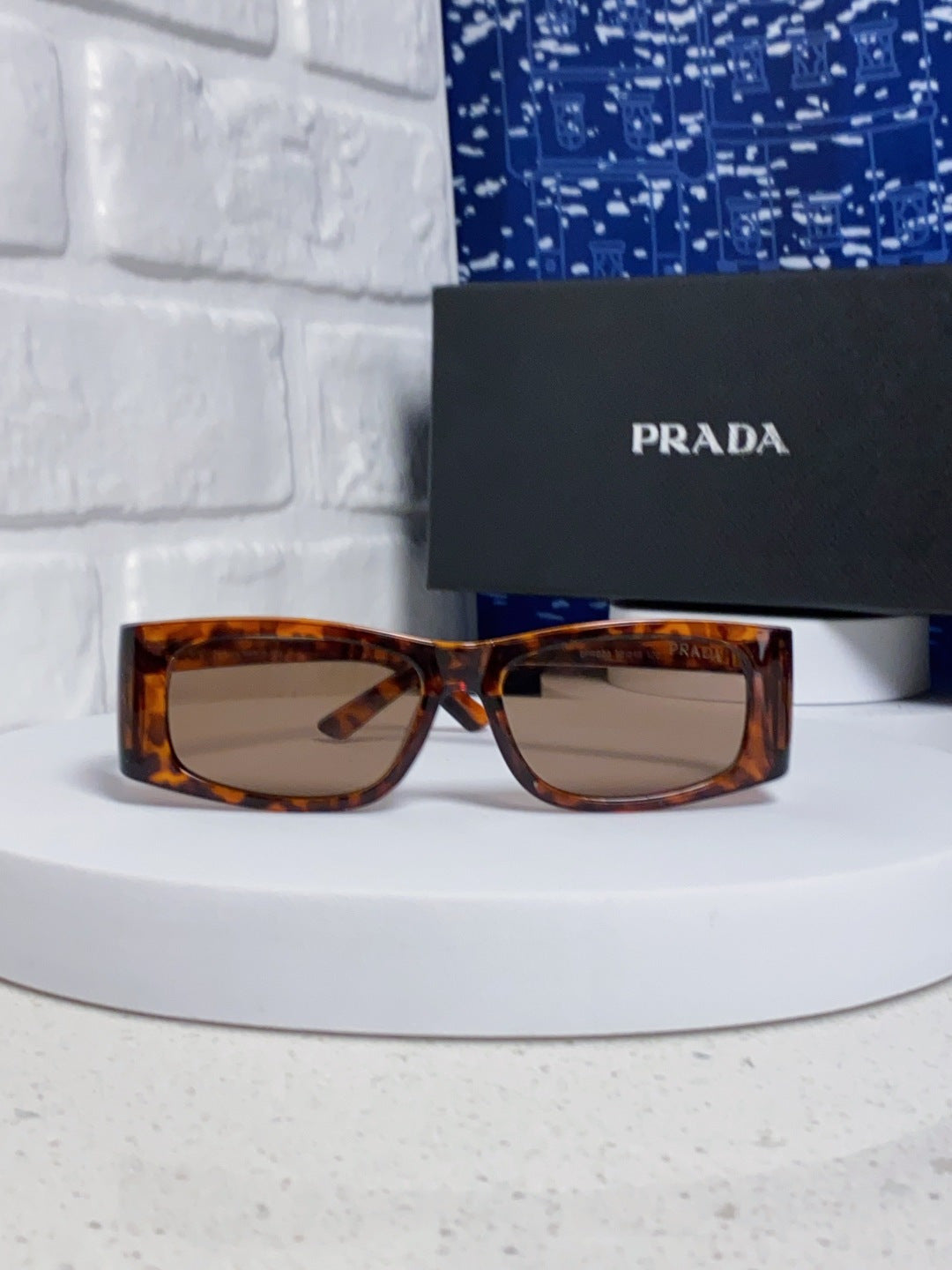 Prada SPRB03 Square Brown Lens Sunglasses for Men & Women - detail image 2