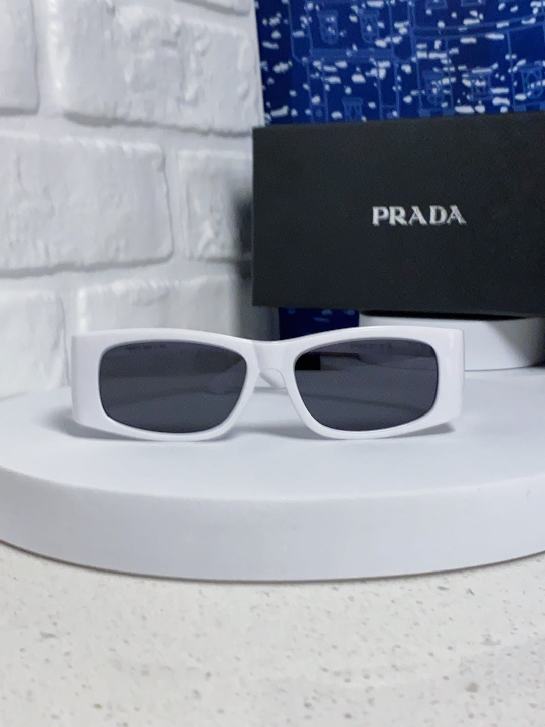 Prada SPRB03 Square Silver Lens Sunglasses for Men & Women - detail image 2