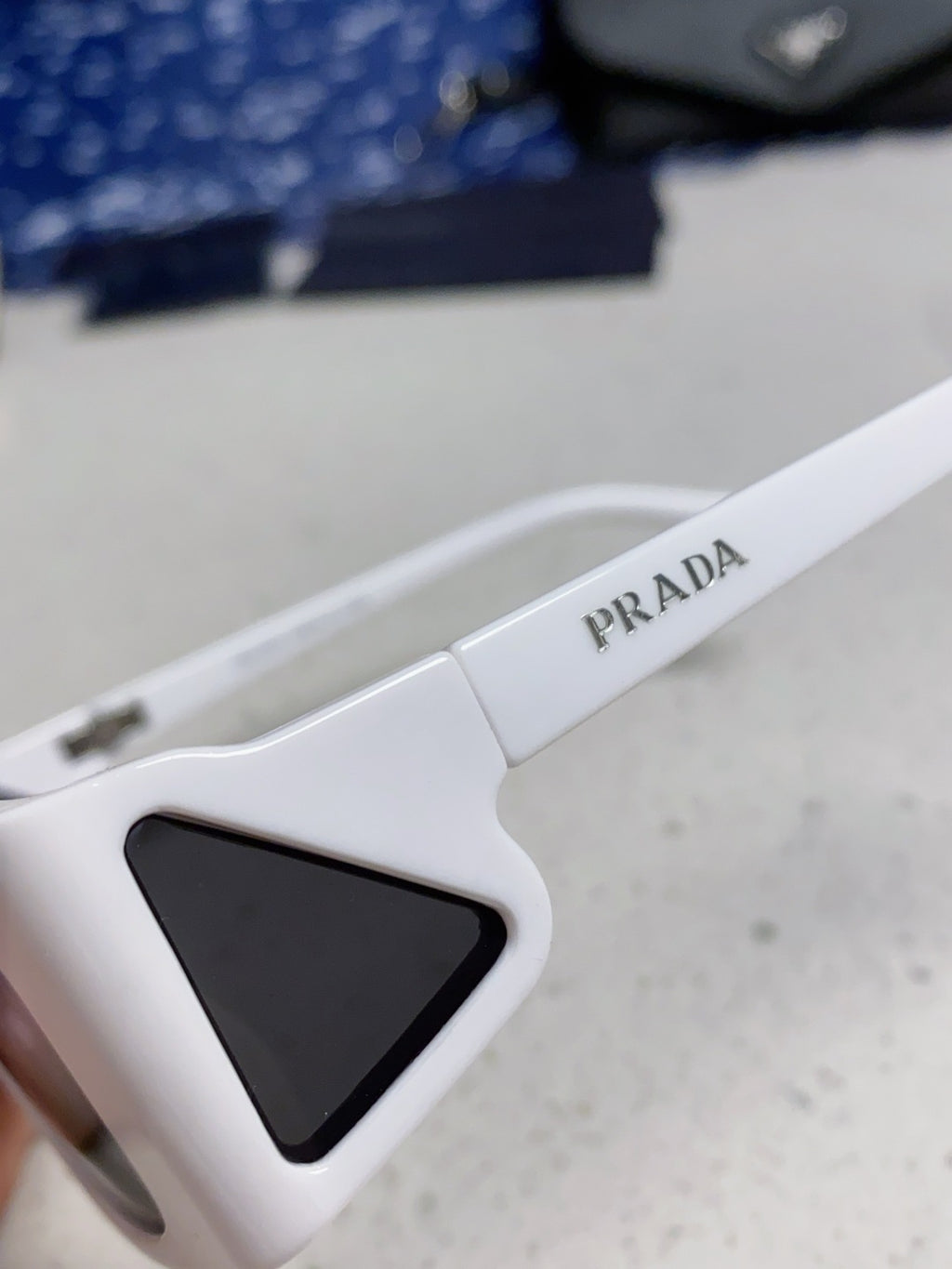 Prada SPRB03 Square Silver Lens Sunglasses for Men & Women - detail image 7