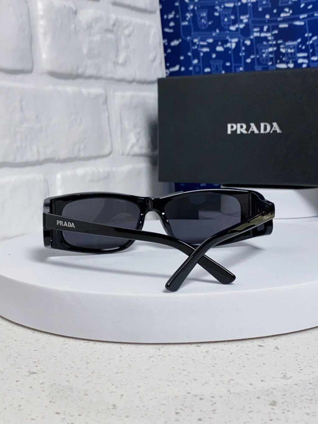 Prada SPRB03 Square Black Lens Sunglasses for Men & Women - detail image 4
