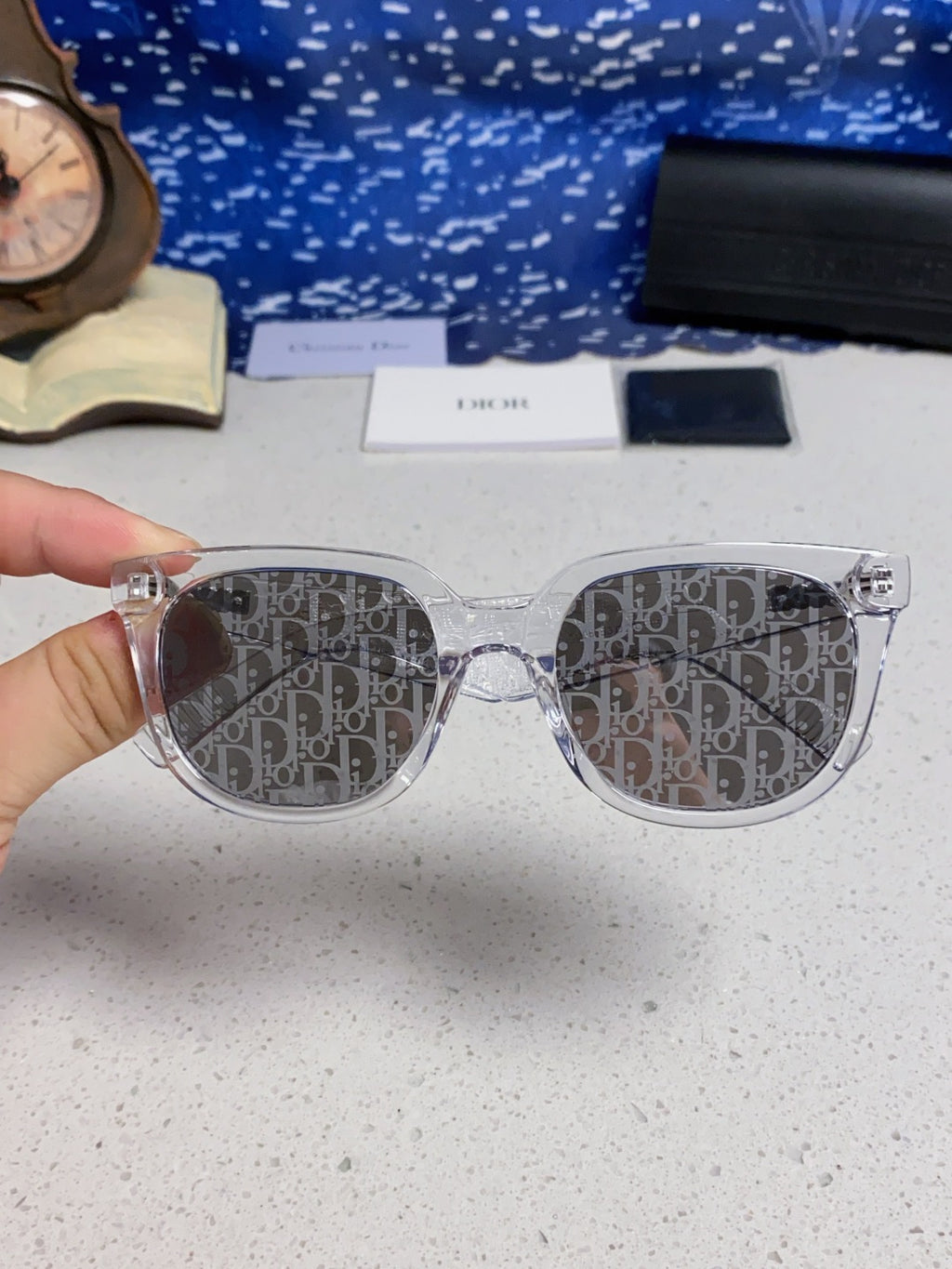 Dior Square Silver Lens Sunglasses for Men & Women - 465234 - detail image 4
