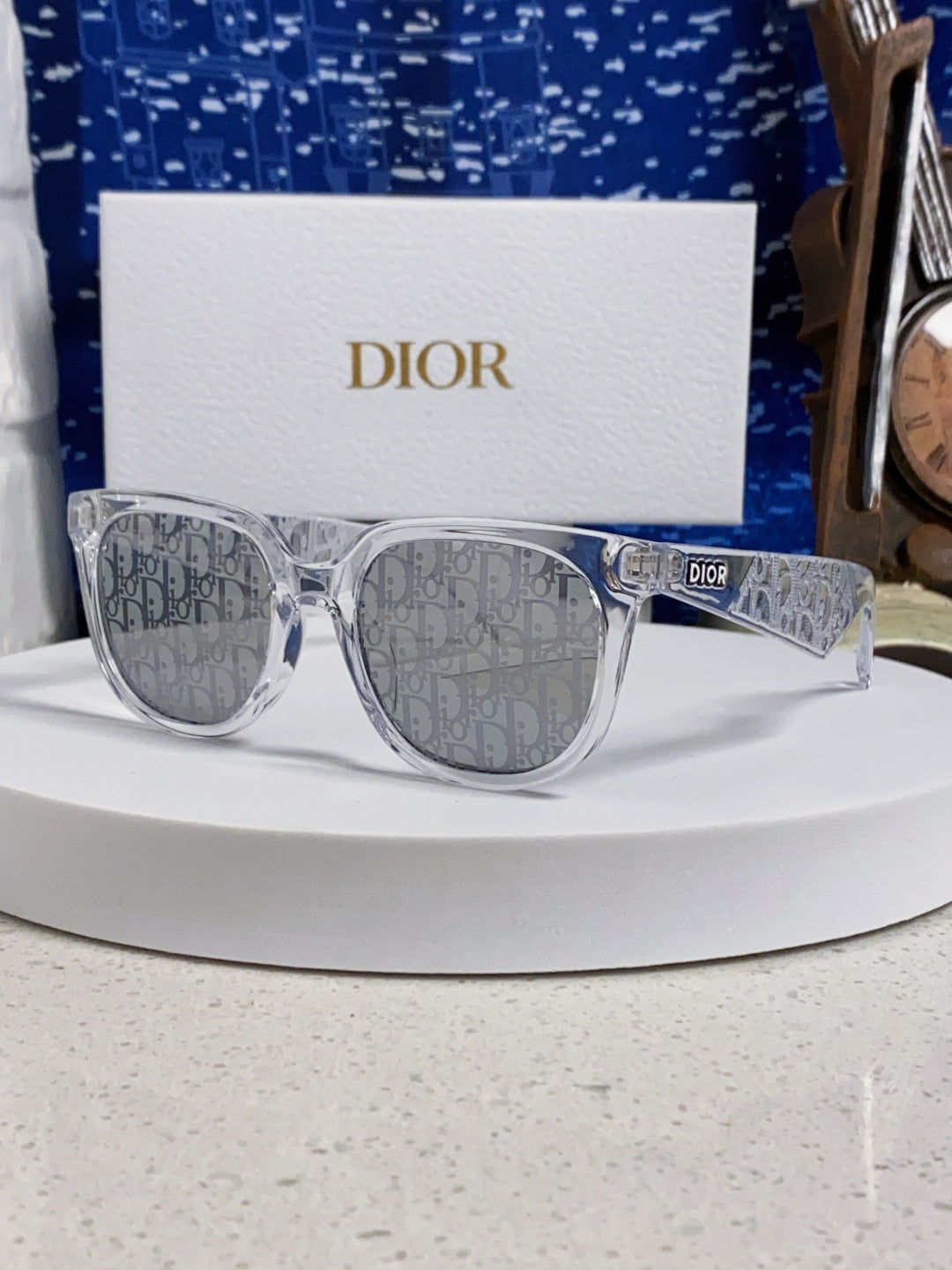 Dior Square Silver Lens Sunglasses for Men & Women - 465234