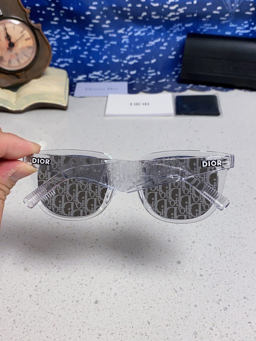 Dior Square Silver Lens Sunglasses for Men & Women - 465234 - detail image 5