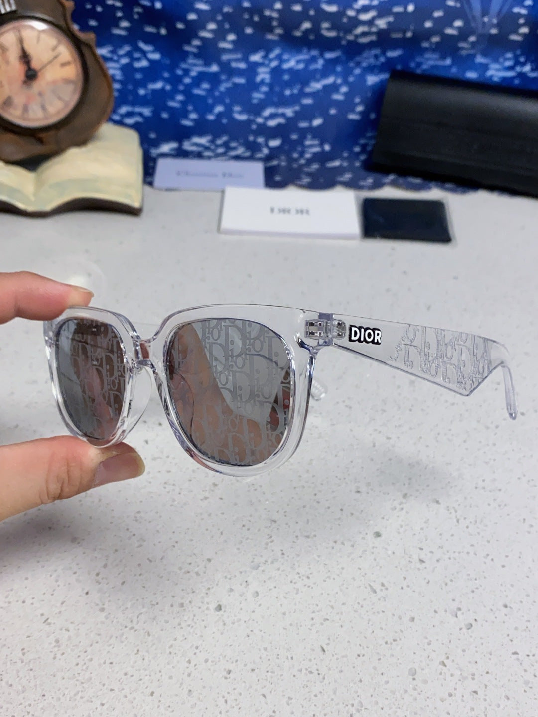 Dior Square Silver Lens Sunglasses for Men & Women - 465234 - detail image 6