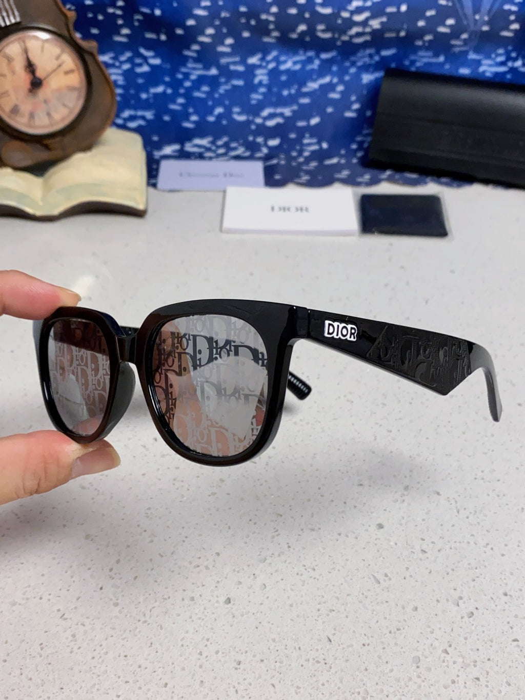Dior Square Silver Lens Sunglasses for Men & Women - 465235 - detail image 6