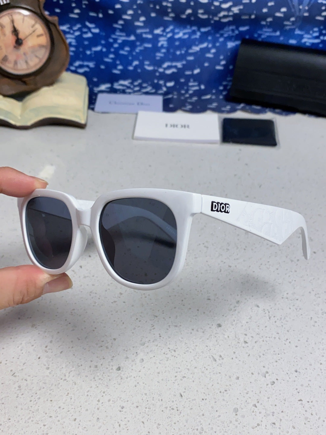 Dior Square Blue Lens Sunglasses for Men & Women - detail image 6