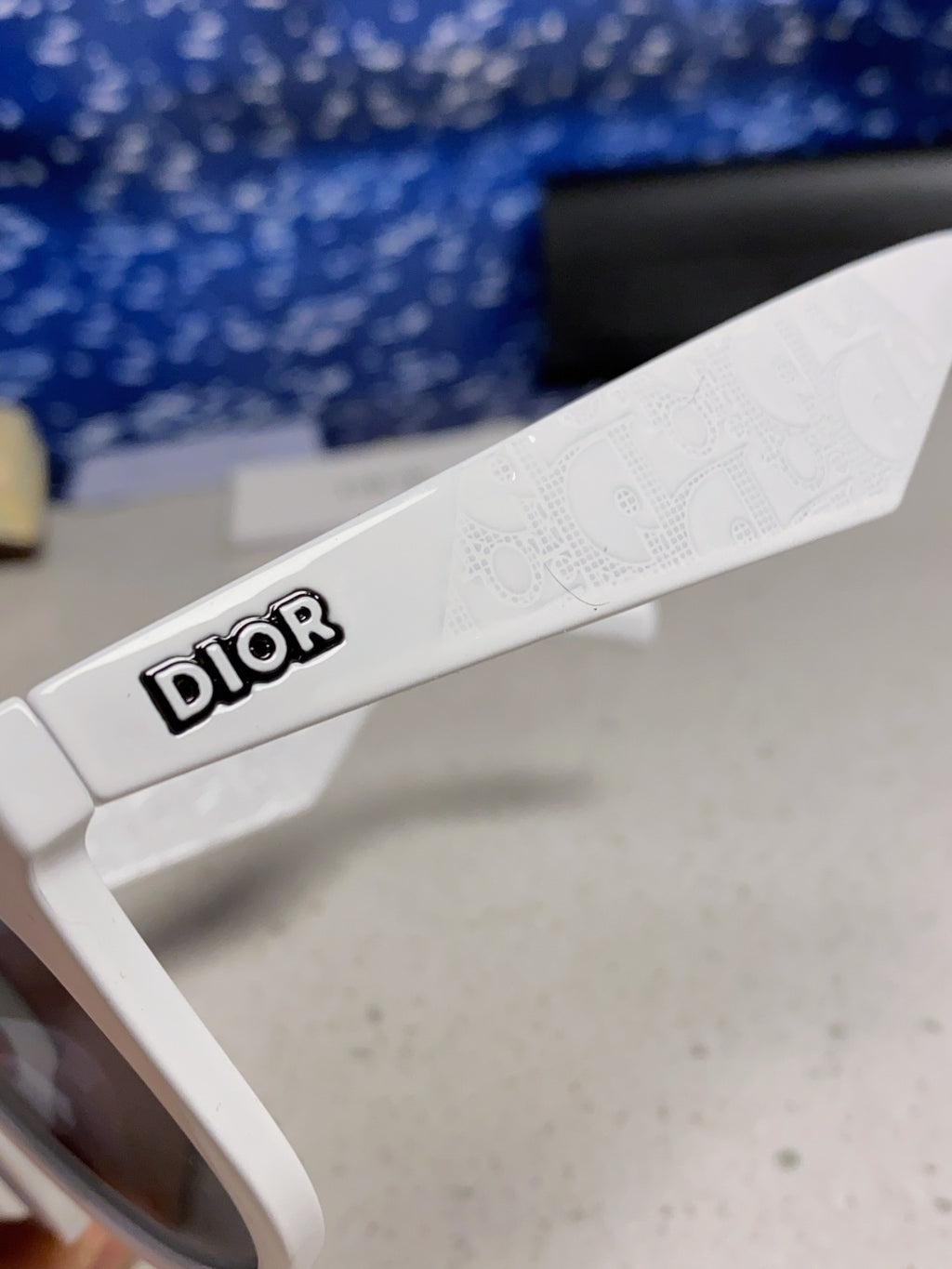Dior Square Blue Lens Sunglasses for Men & Women - detail image 7
