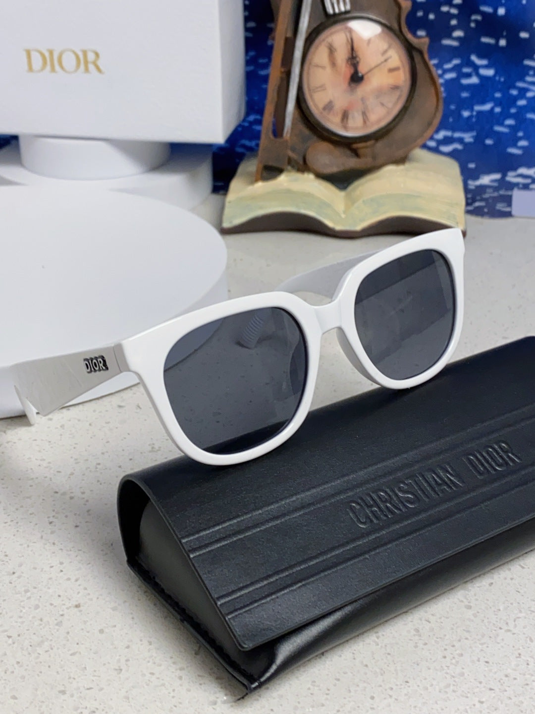Dior Square Blue Lens Sunglasses for Men & Women - detail image 10