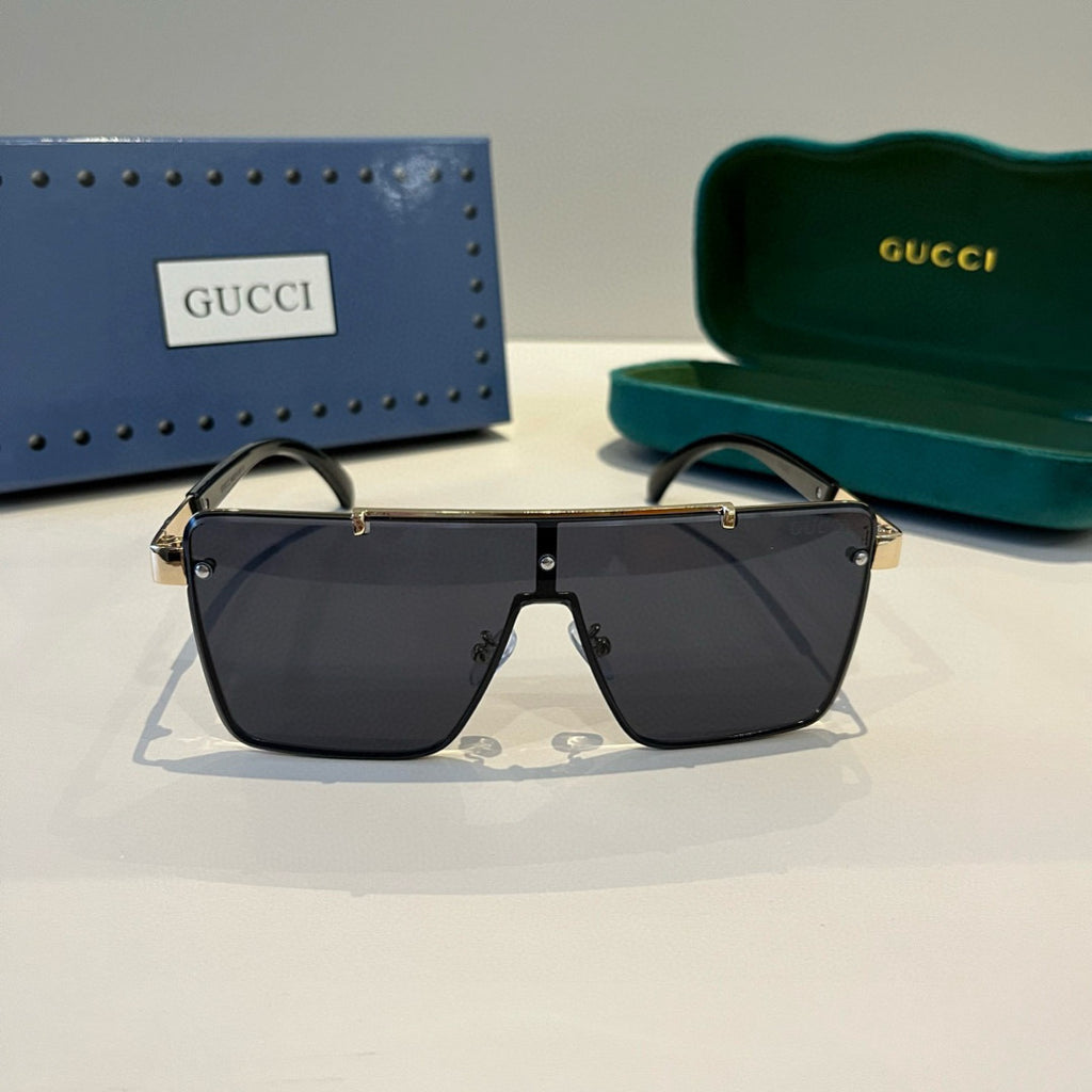 Gucci Metal Aviator Black Lens Sunglasses for Men & Women - 448772 - detail image 2