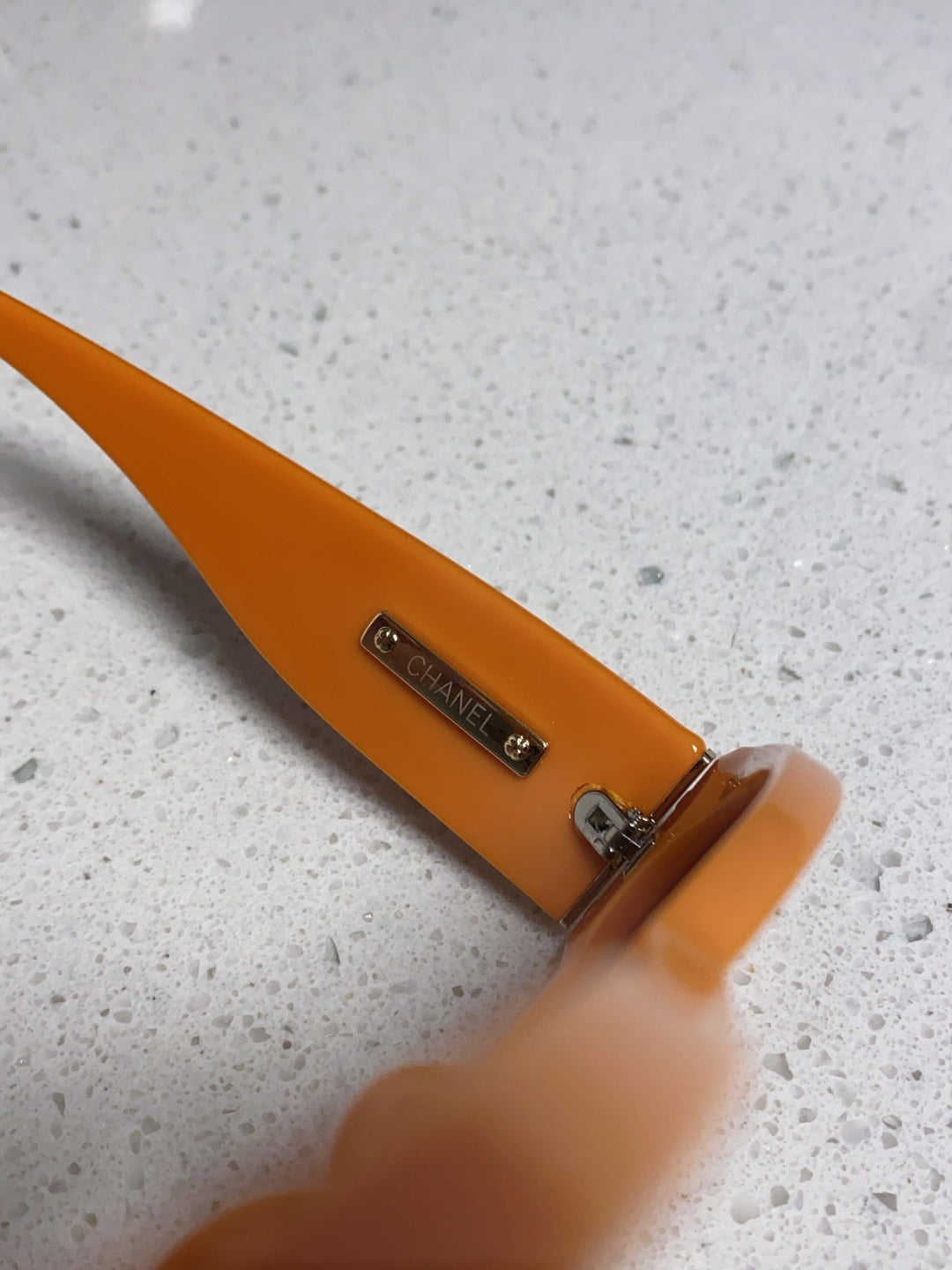 Chanel Polarized Cat-Eye Orange Lens Sunglasses for Women - detail image 8