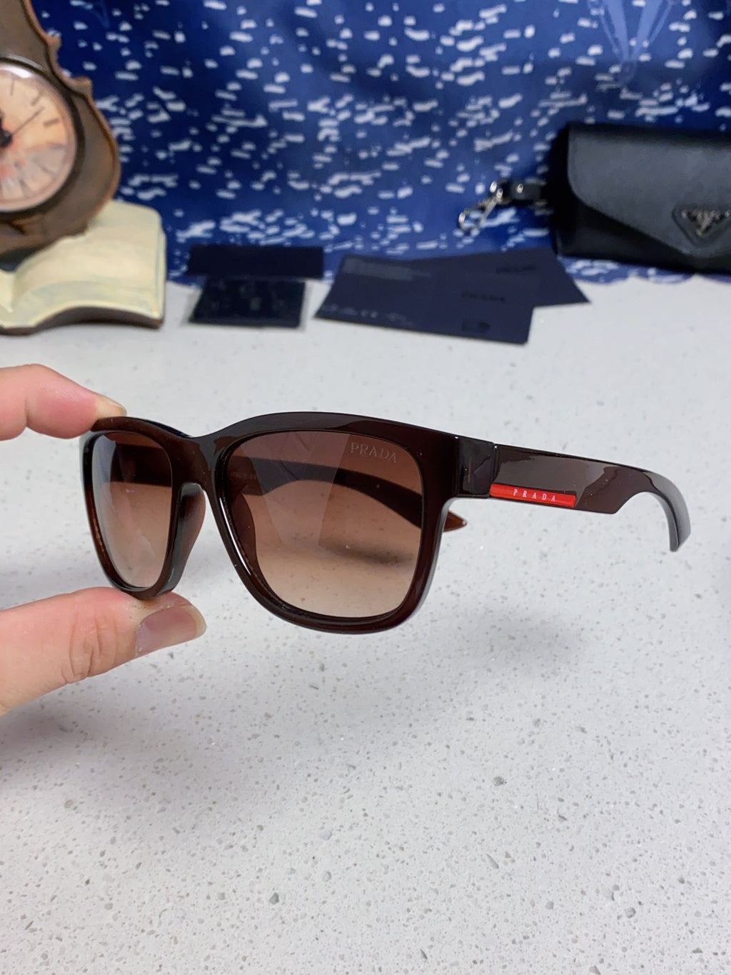 Prada Fashion Red Lens Sunglasses for Men & Women - 158451 - detail image 6