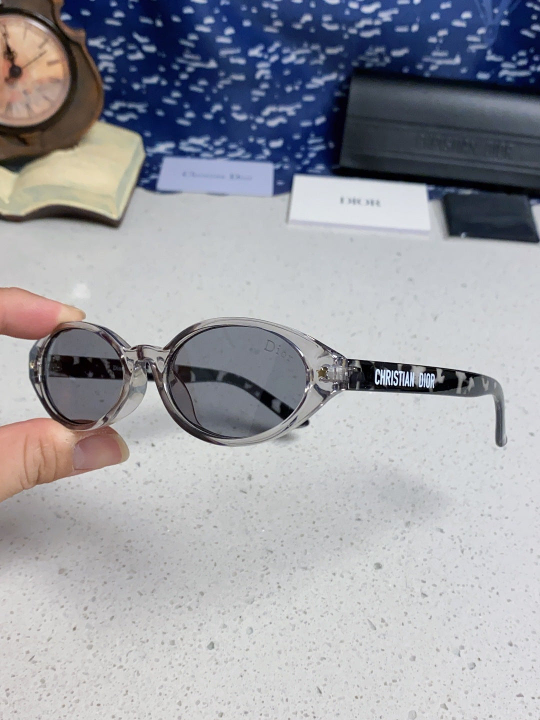 Dior Cat-Eye Silver Lens Sunglasses for Women - 415540 - detail image 6