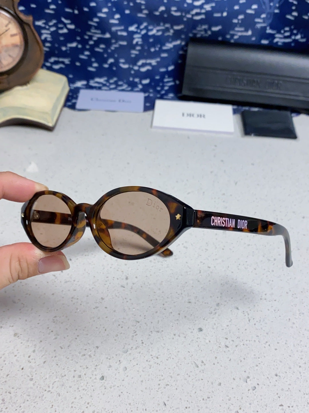Dior Cat-Eye Black Lens Sunglasses for Women - detail image 7