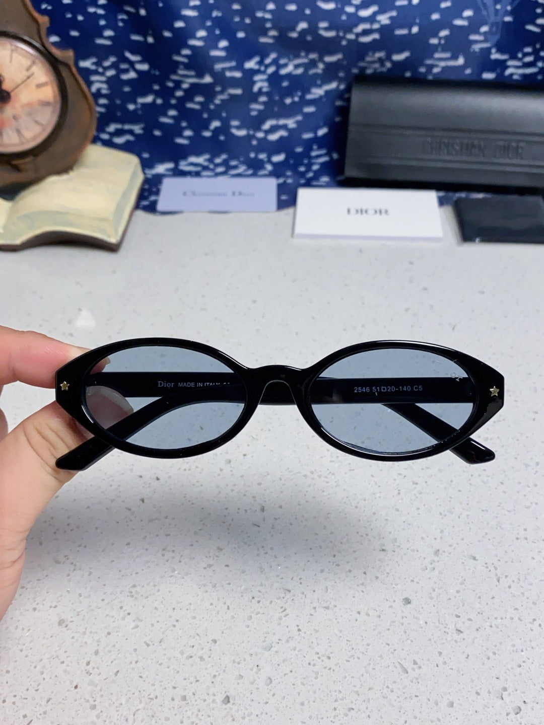 Dior Cat-Eye Blue Lens Sunglasses for Women - detail image 4