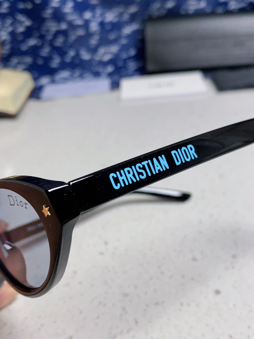 Dior Cat-Eye Blue Lens Sunglasses for Women - detail image 7