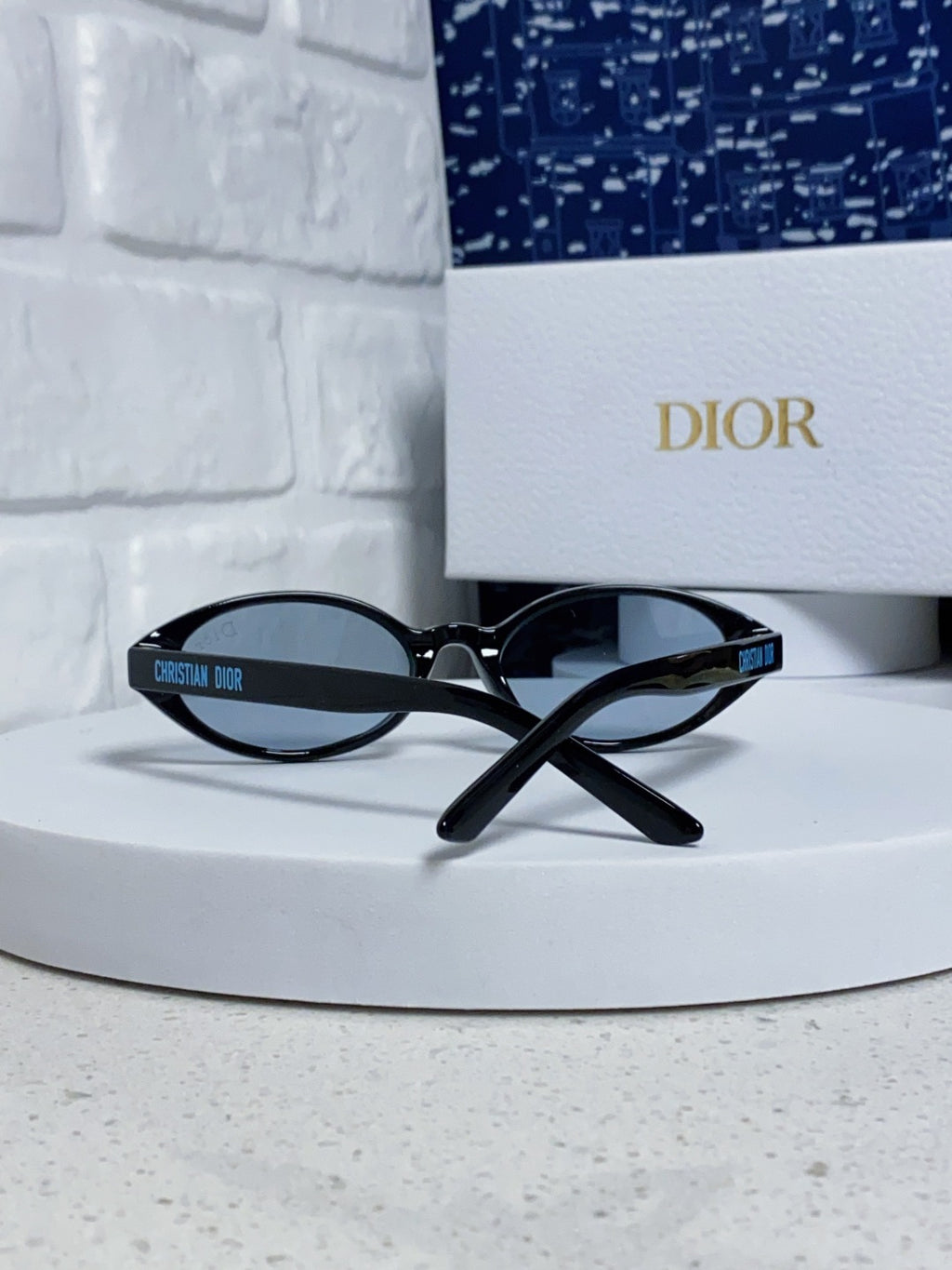 Dior Cat-Eye Blue Lens Sunglasses for Women - 415543 - detail image 3