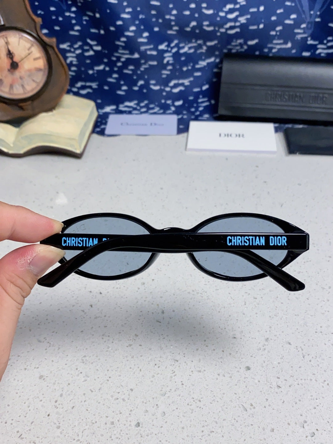 Dior Cat-Eye Blue Lens Sunglasses for Women - detail image 5