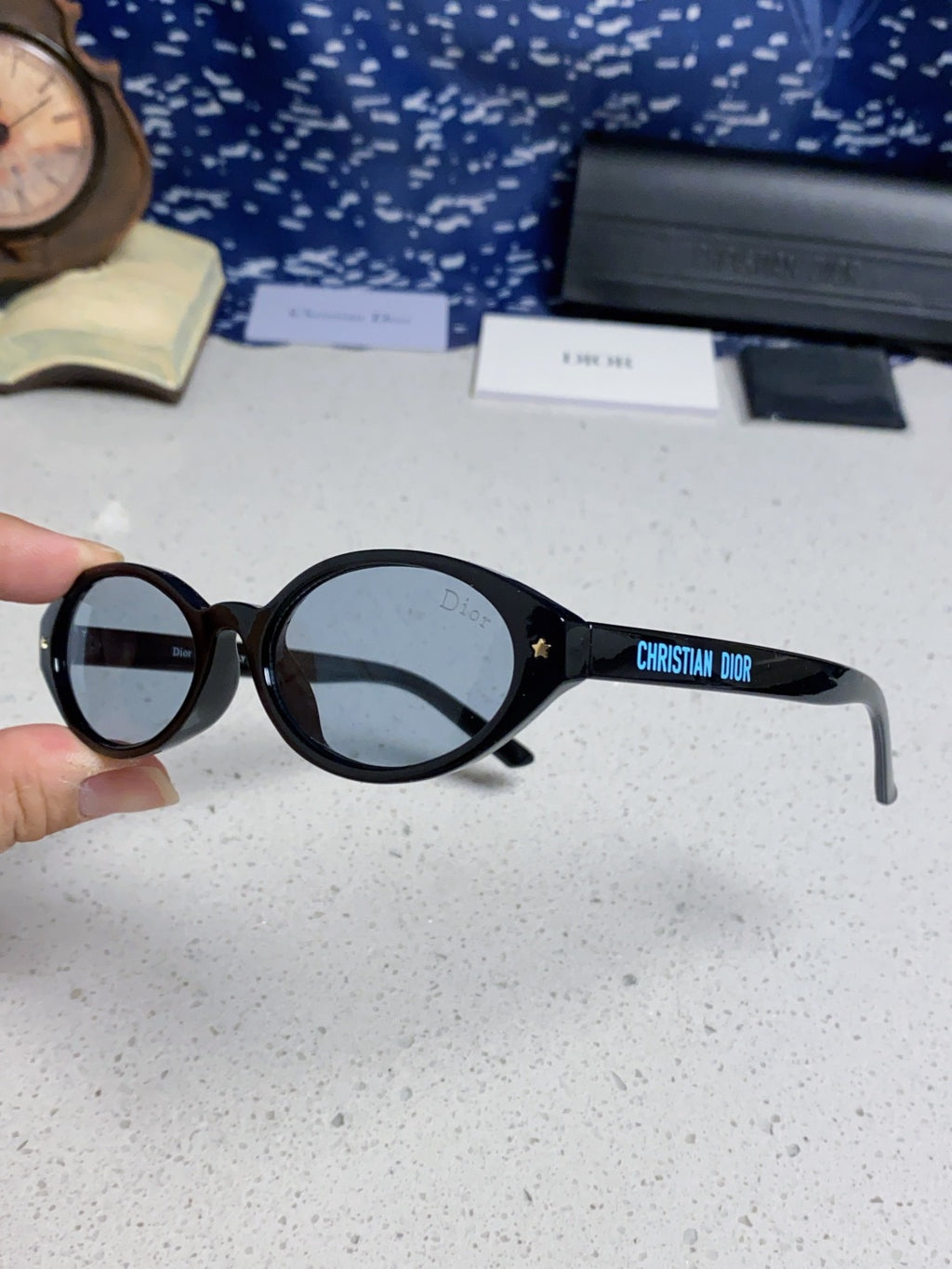 Dior Cat-Eye Blue Lens Sunglasses for Women - detail image 6