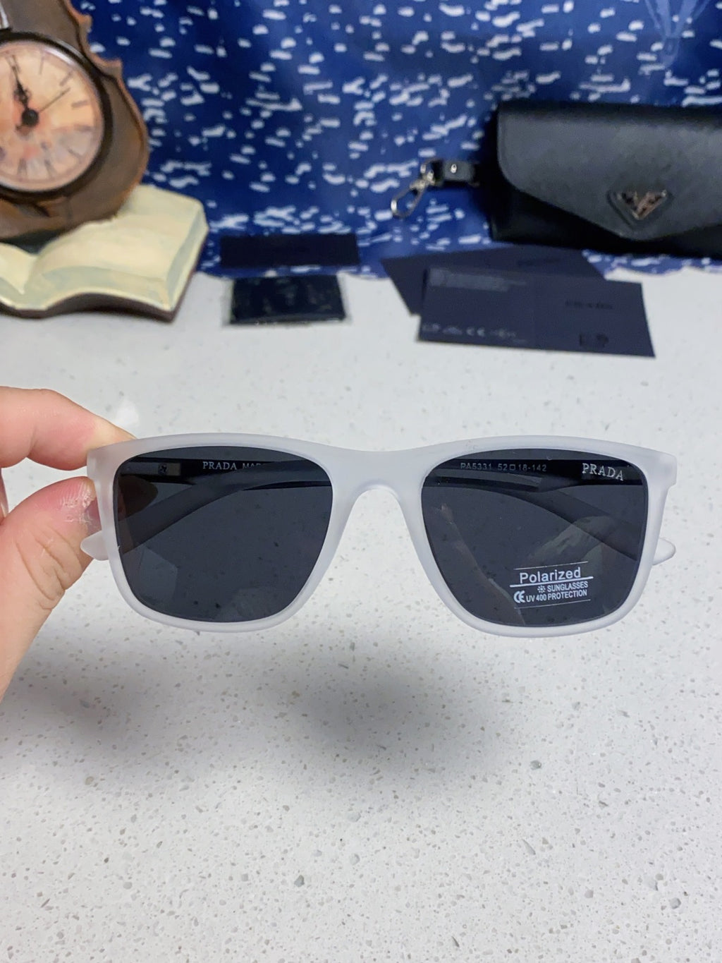 Prada Polarized Fashion Blue Lens Sunglasses for Men & Women - 415678 - detail image 4