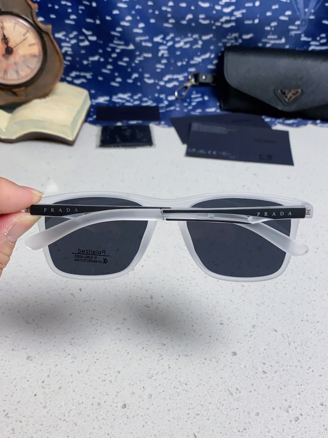 Prada Polarized Fashion Blue Lens Sunglasses for Men & Women - 432112 - detail image 5