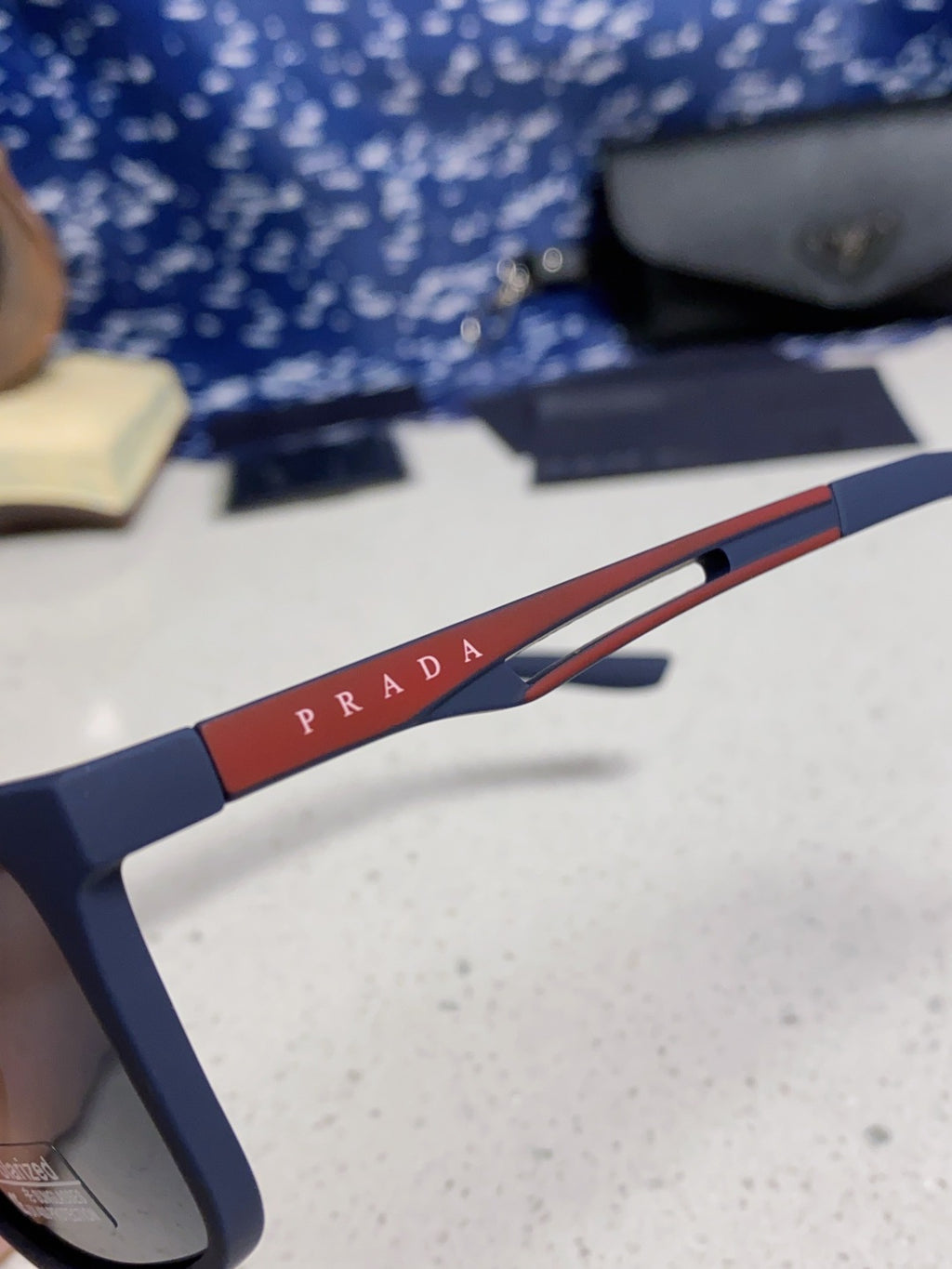 Prada Polarized Fashion Blue Lens Sunglasses for Men & Women - 415679 - detail image 7