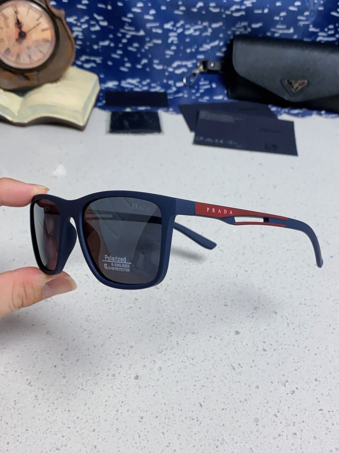 Prada Polarized Fashion Blue Lens Sunglasses for Men & Women - 415679 - detail image 6