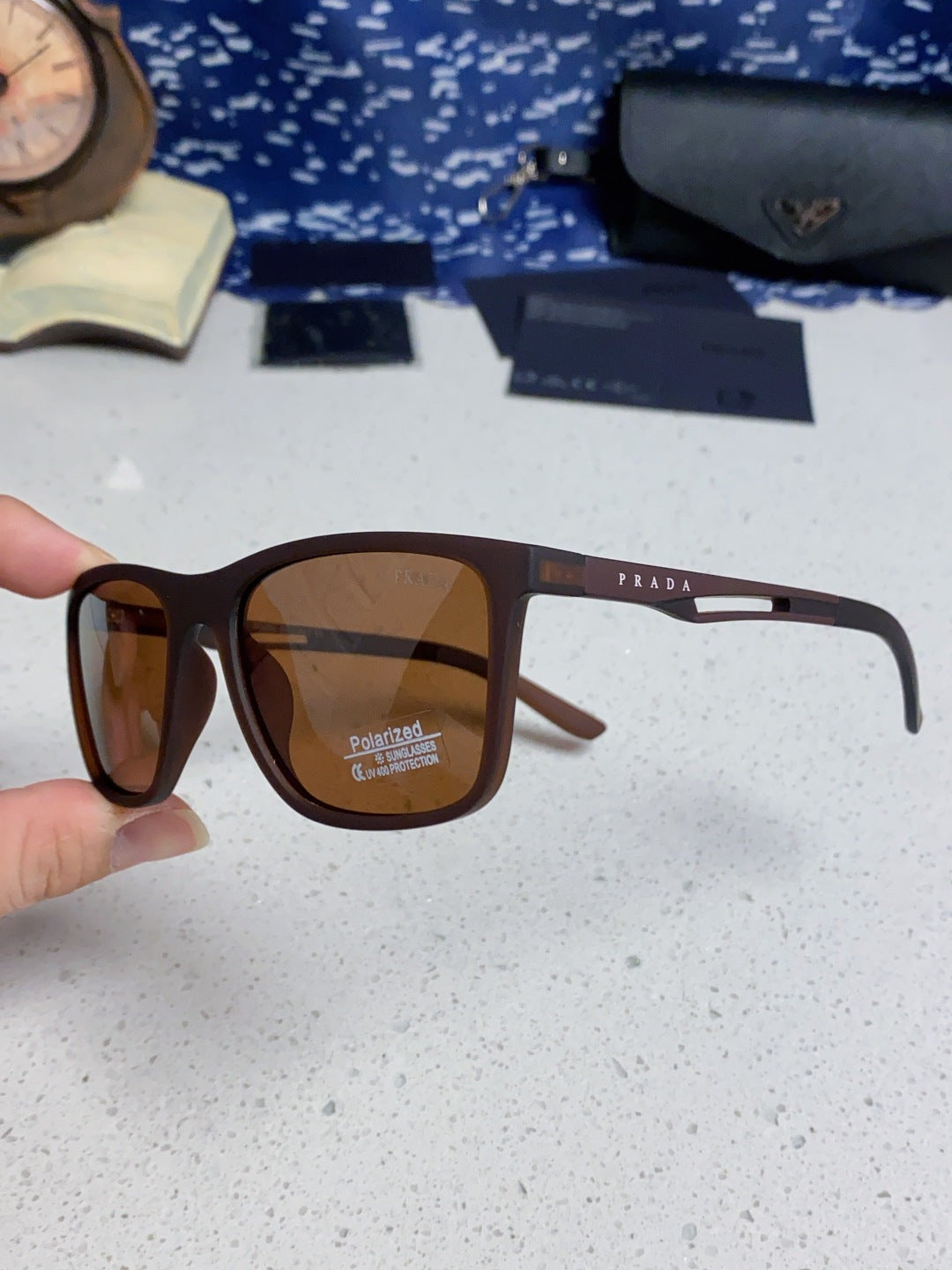 Prada Polarized Fashion Brown Lens Sunglasses for Men & Women - 432114 - detail image 6