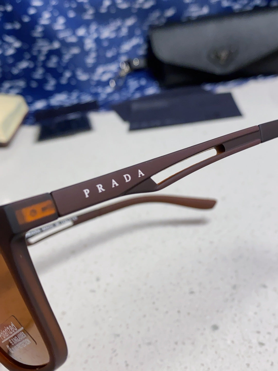 Prada Polarized Fashion Brown Lens Sunglasses for Men & Women - 432114 - detail image 7