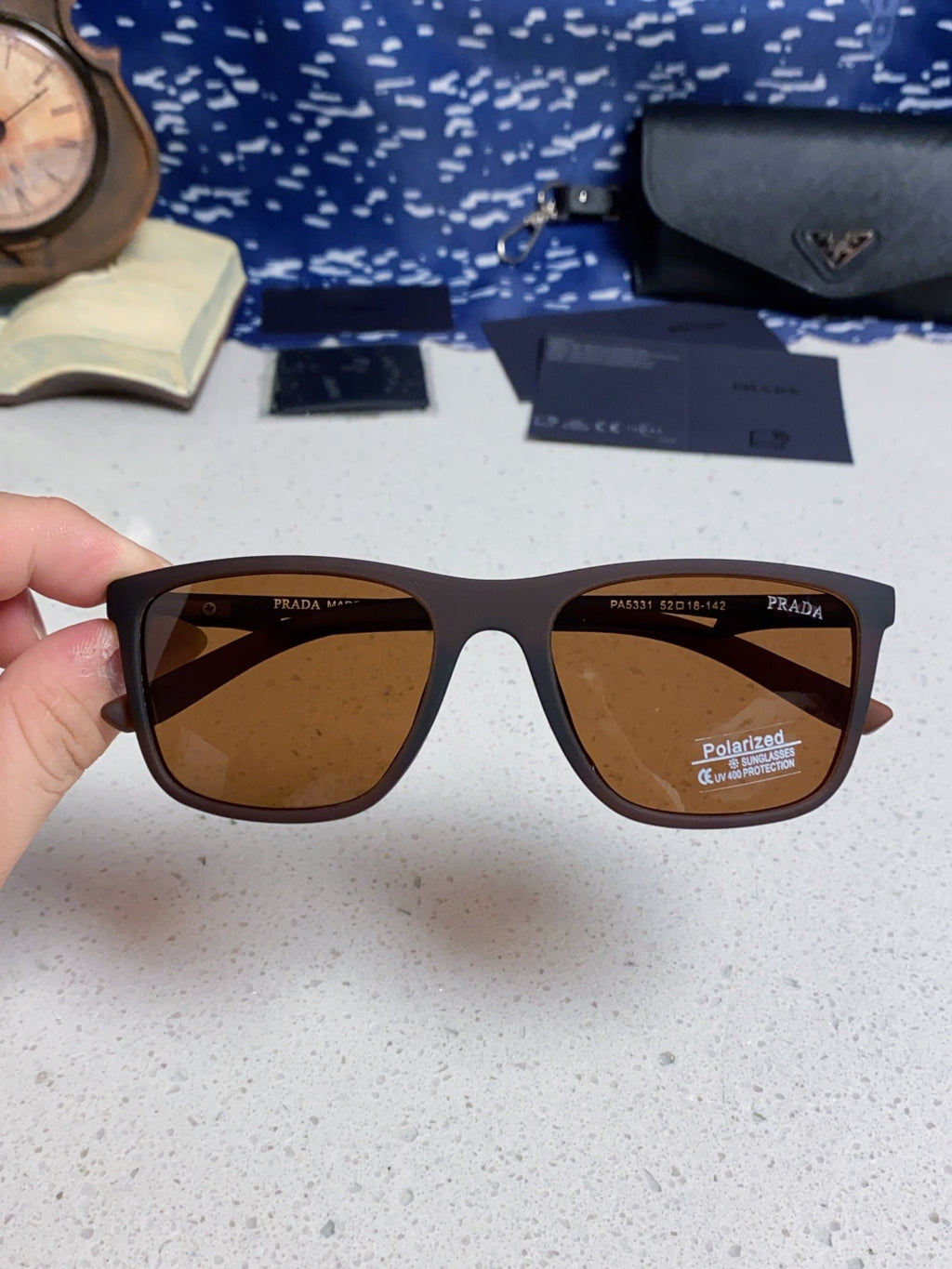 Prada Polarized Fashion Brown Lens Sunglasses for Men & Women - 415680 - detail image 4