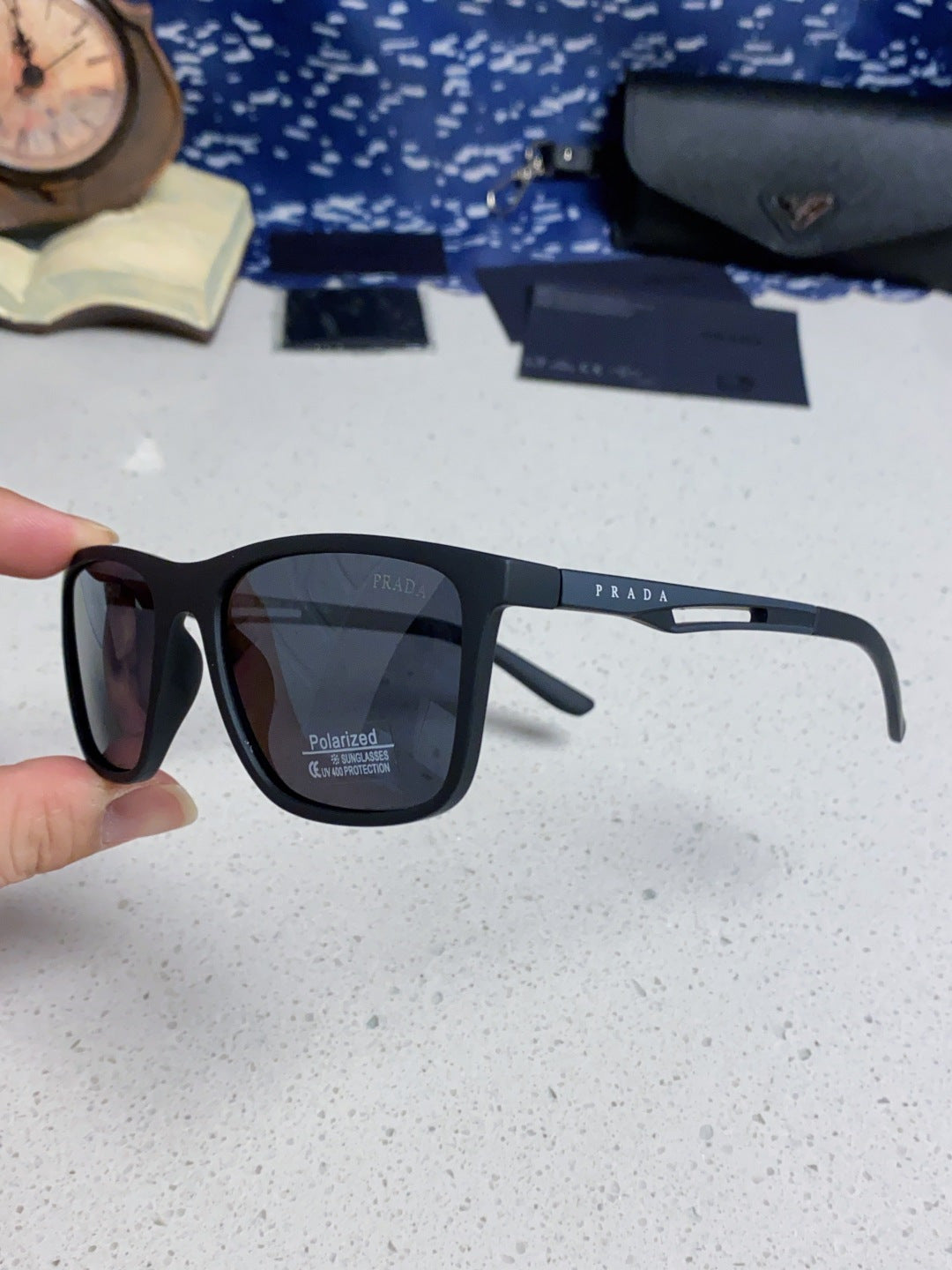 Prada Polarized Fashion Blue Lens Sunglasses for Men & Women - 432115 - detail image 5