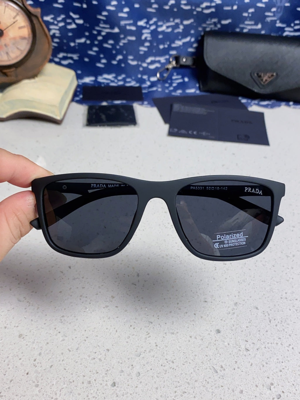 Prada Polarized Fashion Blue Lens Sunglasses for Men & Women - 415681 - detail image 3