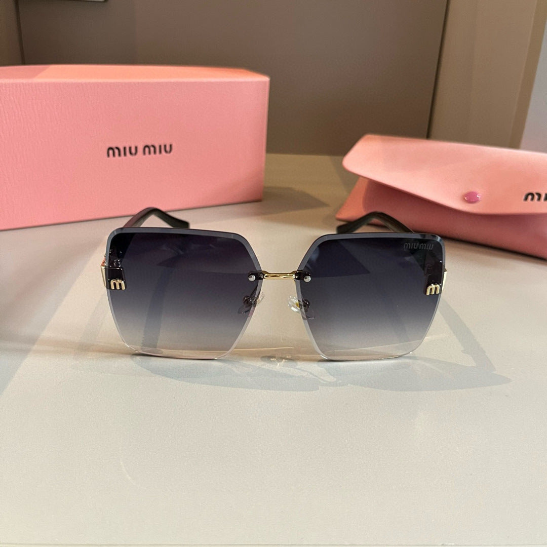Miu Miu Lightweight Rimless Silver Lens Sunglasses for Women - 432647 - detail image 2