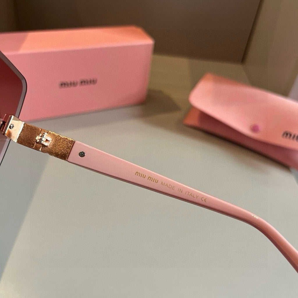 Miu Miu Lightweight Rimless Red Lens Sunglasses for Women - 432648 - detail image 8