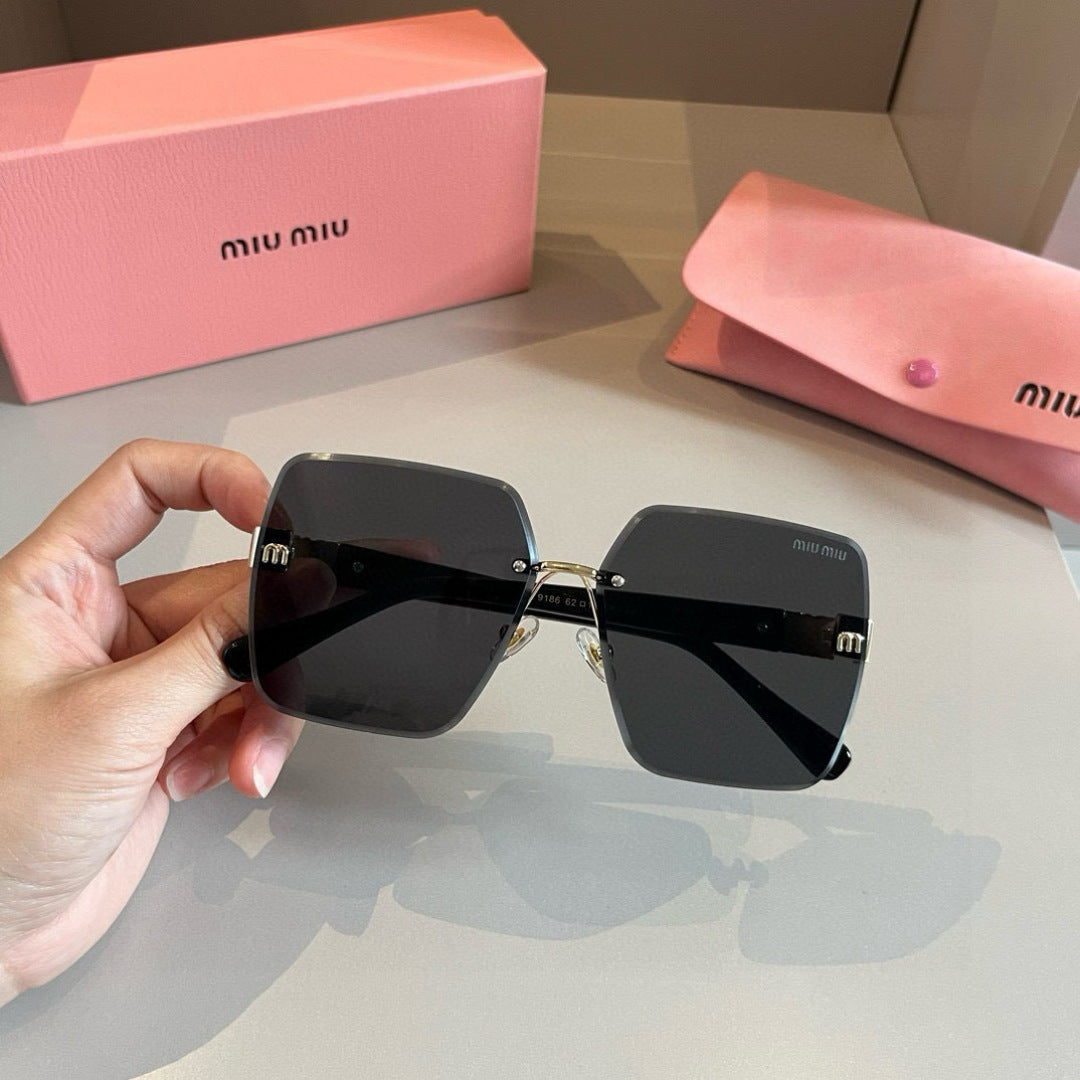 Miu Miu Lightweight Rimless Gold Lens Sunglasses for Women - 432649 - detail image 4