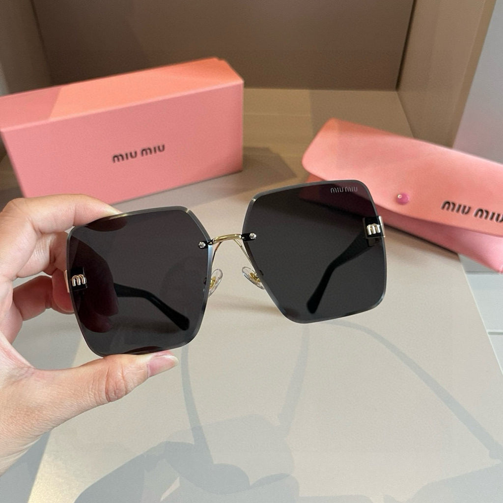 Miu Miu Lightweight Rimless Gold Lens Sunglasses for Women - 432649 - detail image 9