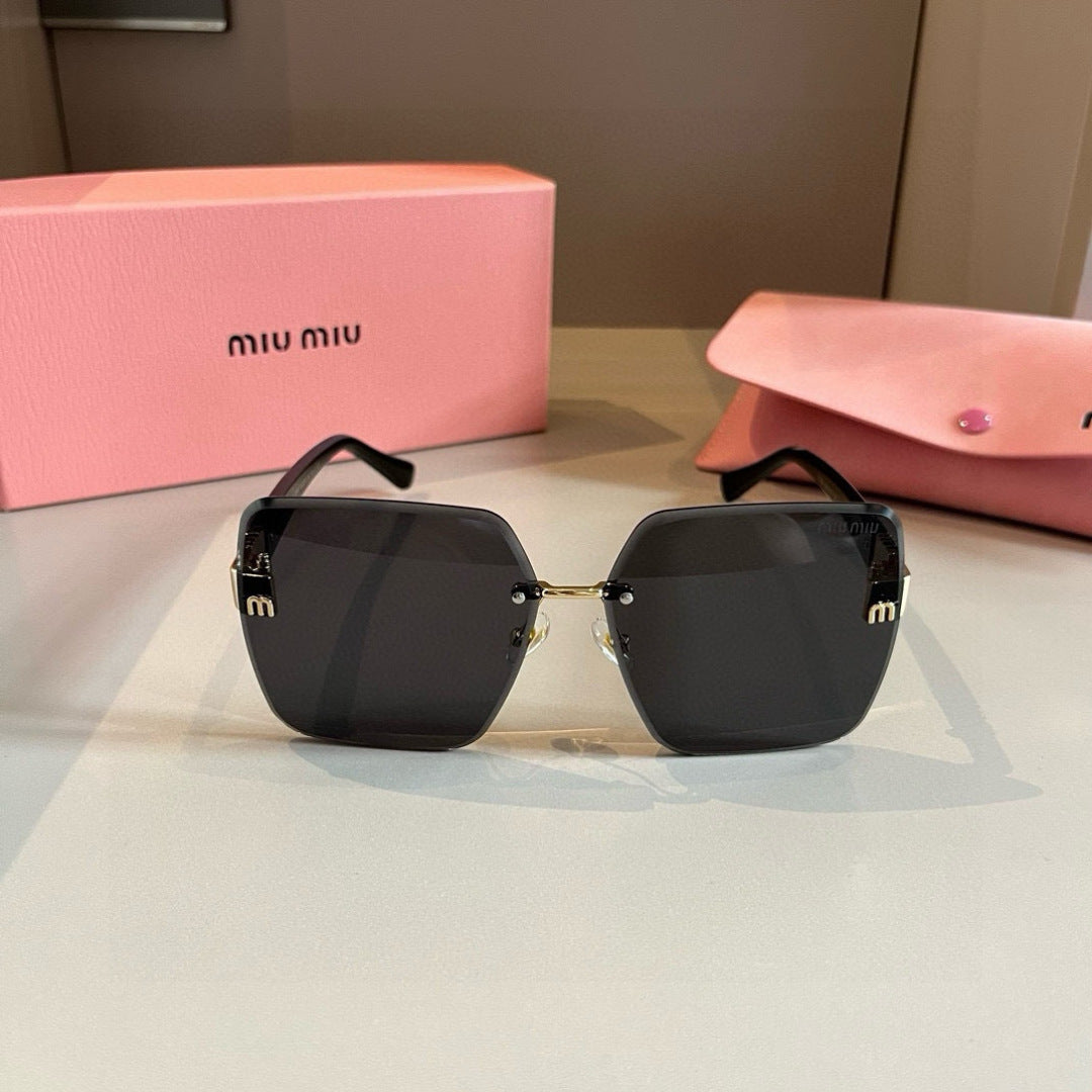 Miu Miu Lightweight Rimless Gold Lens Sunglasses for Women - 432649 - detail image 2