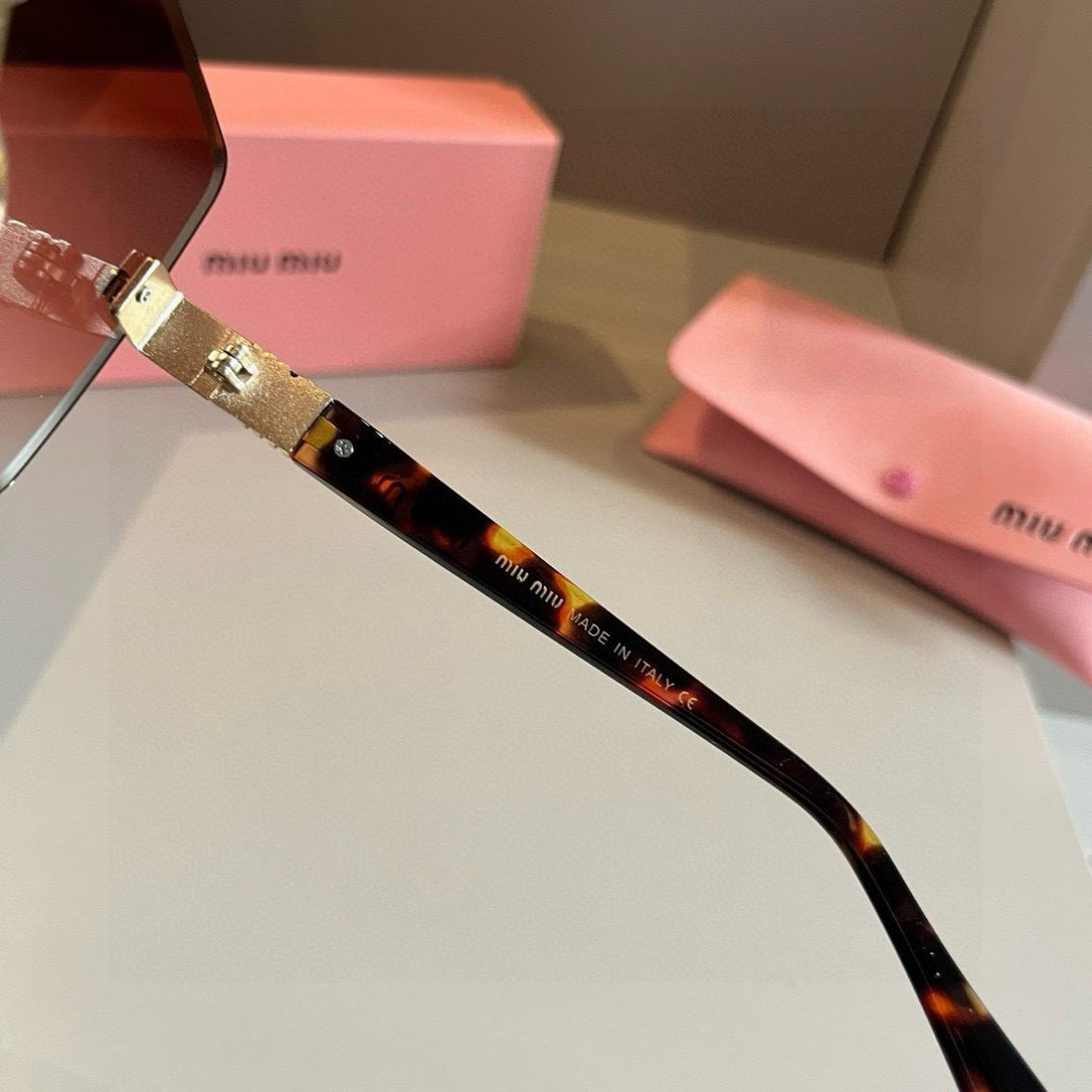 Miu Miu Lightweight Rimless Brown Lens Sunglasses for Women - 432650 - detail image 9