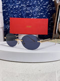 Cartier Lightweight Rimless Blue Lens Sunglasses for Men & Women - 449432
