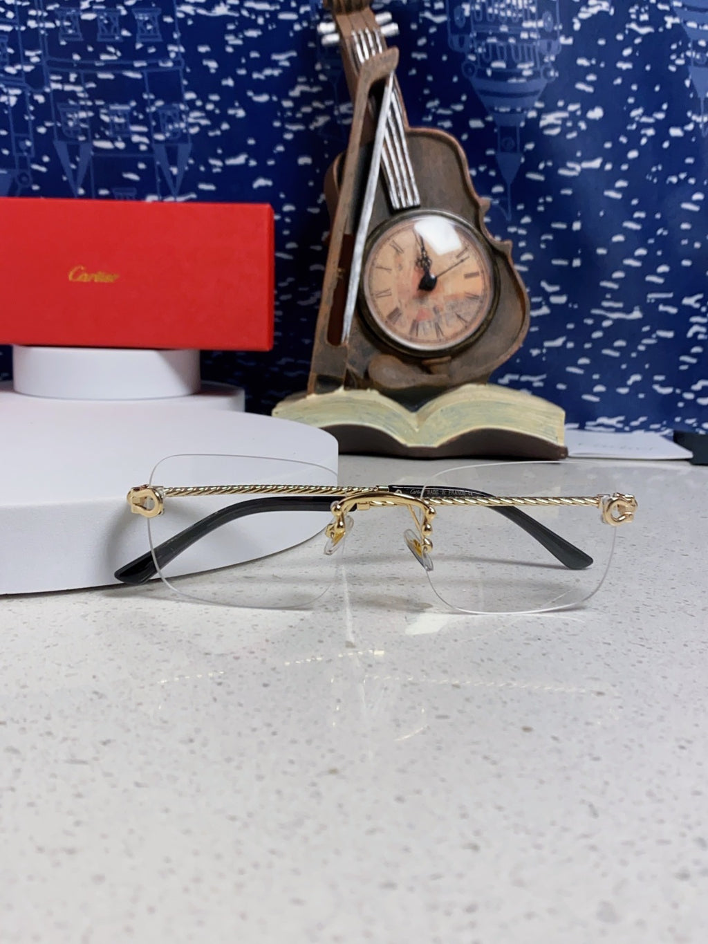 Cartier Lightweight Rimless Silver Lens Sunglasses for Men & Women - 449433 - detail image 9