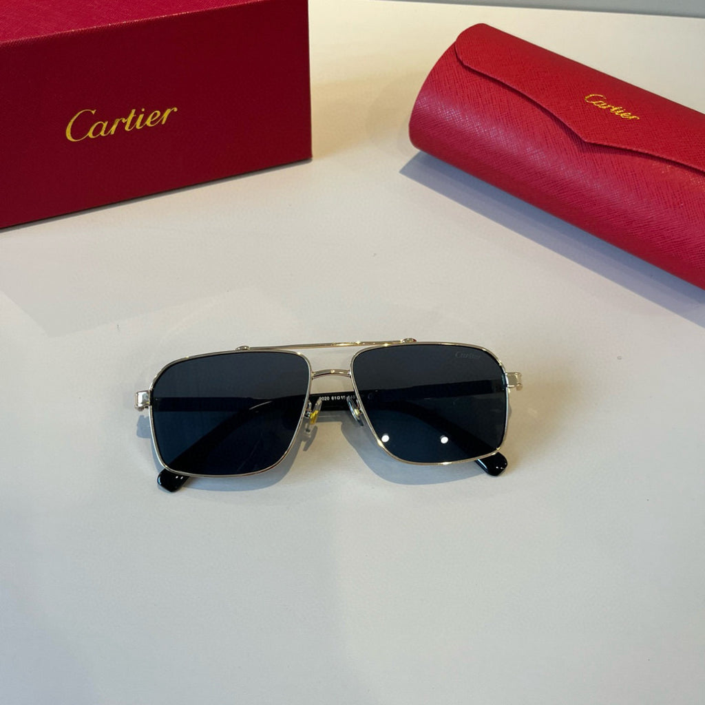 Cartier Lightweight Metal Rimless Brown Lens Sunglasses for Men & Wom - 415923 - detail image 5