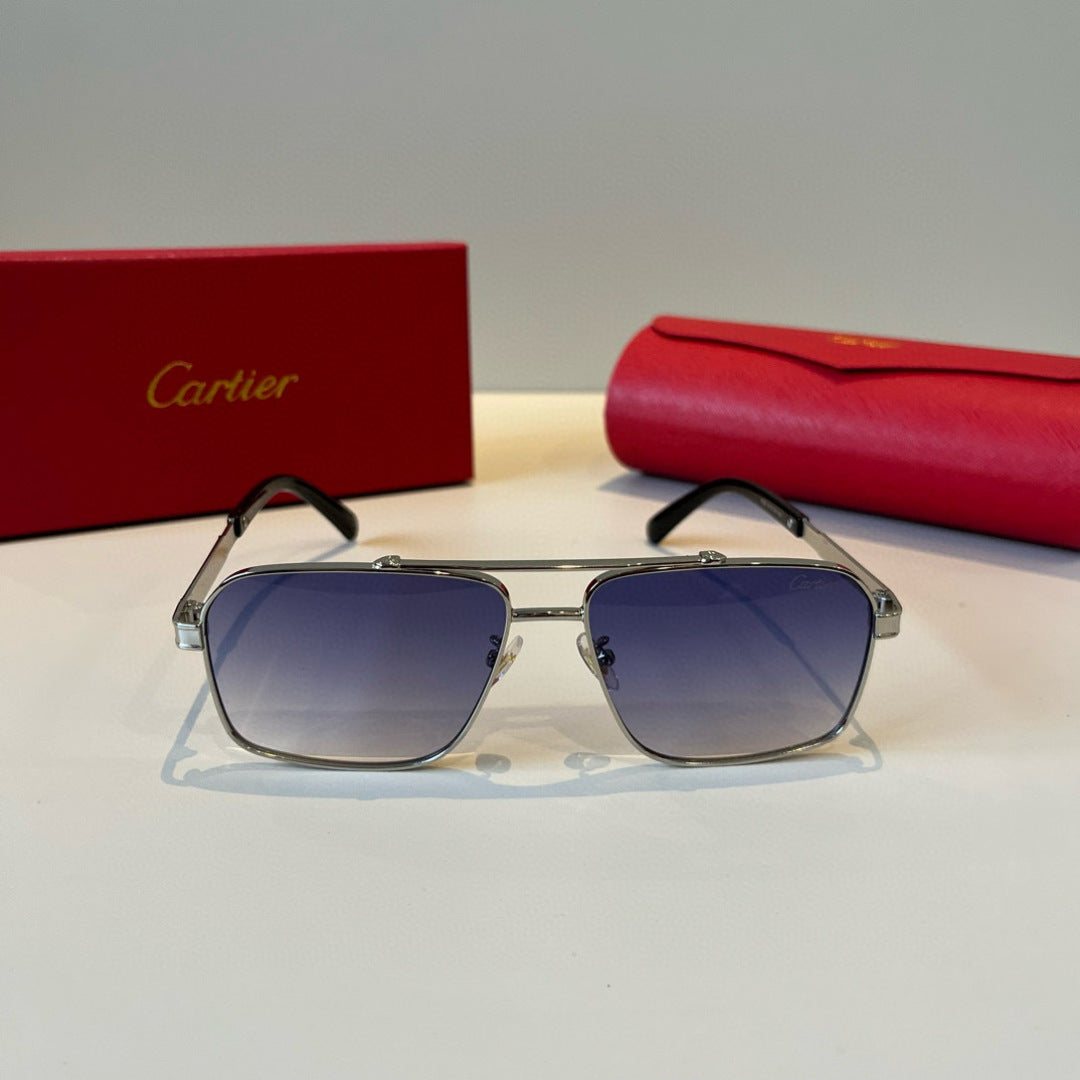Cartier Lightweight Metal Rimless Silver Lens Sunglasses for Men & Wo - 415924 - detail image 2