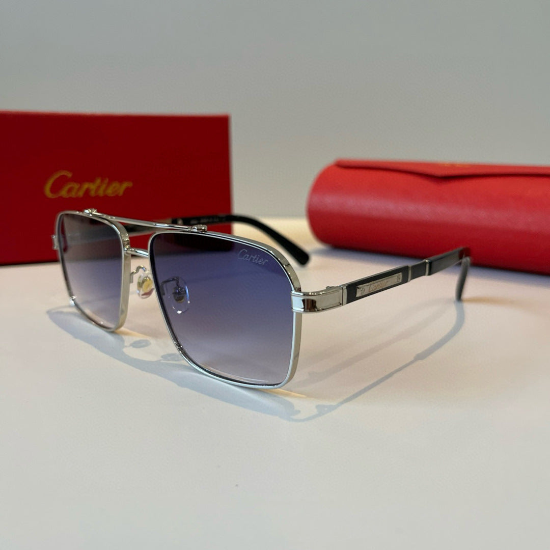 Cartier Lightweight Metal Rimless Silver Lens Sunglasses for Men & Wo - 382830 - detail image 3