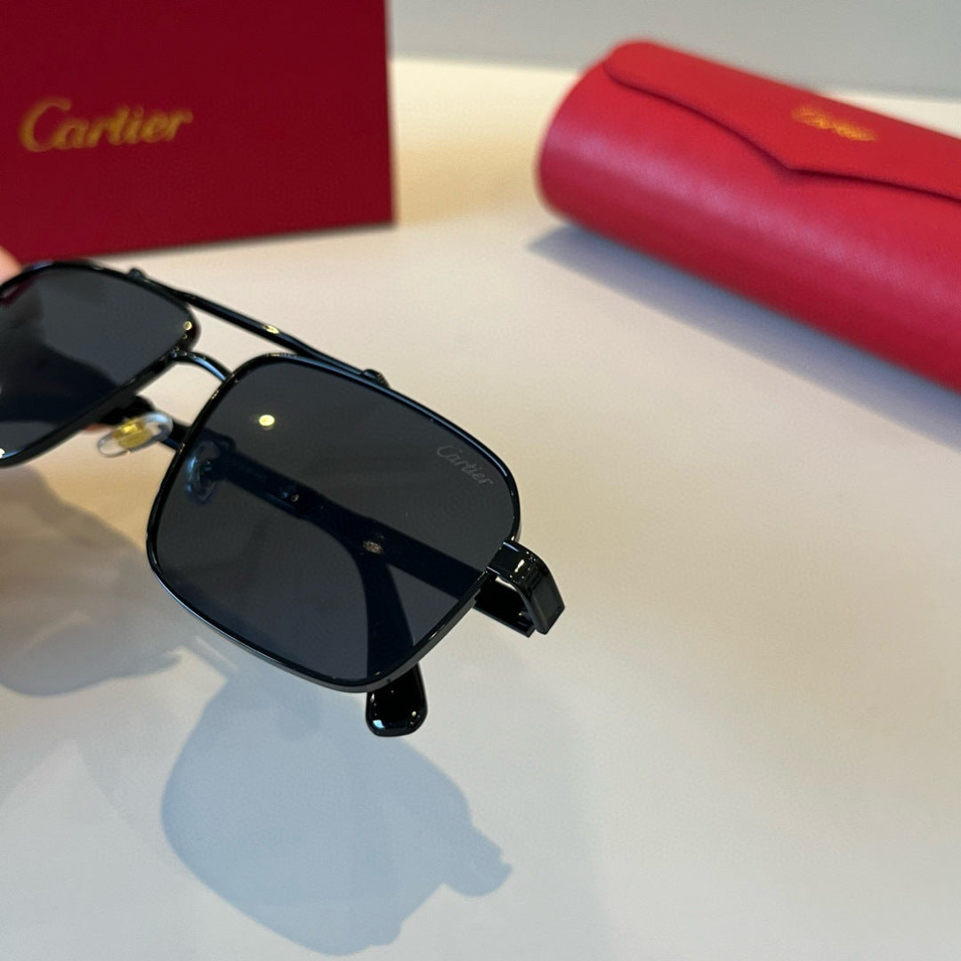 Cartier Lightweight Metal Rimless Black Lens Sunglasses for Men & Wom - 372181 - detail image 9
