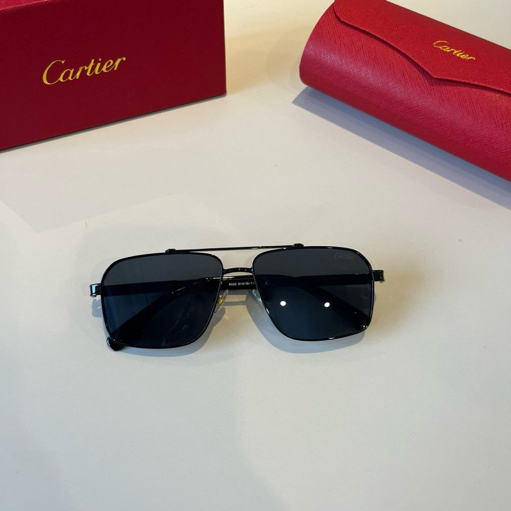 Cartier Lightweight Metal Rimless Black Lens Sunglasses for Men & Wom - 372181 - detail image 10