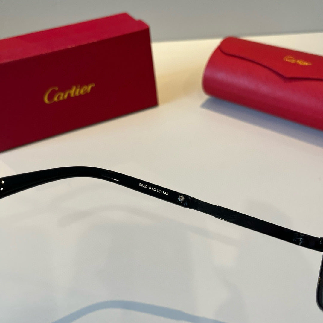 Cartier Lightweight Metal Rimless Black Lens Sunglasses for Men & Wom - 372181 - detail image 6