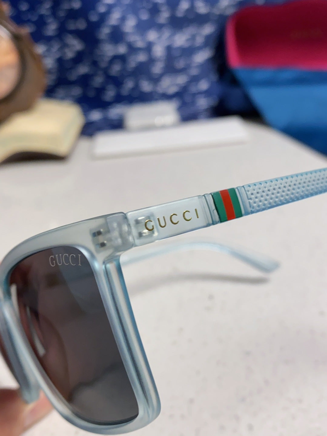 Gucci Polarized Fashion Blue Lens Sunglasses for Men & Women - 414984 - detail image 7