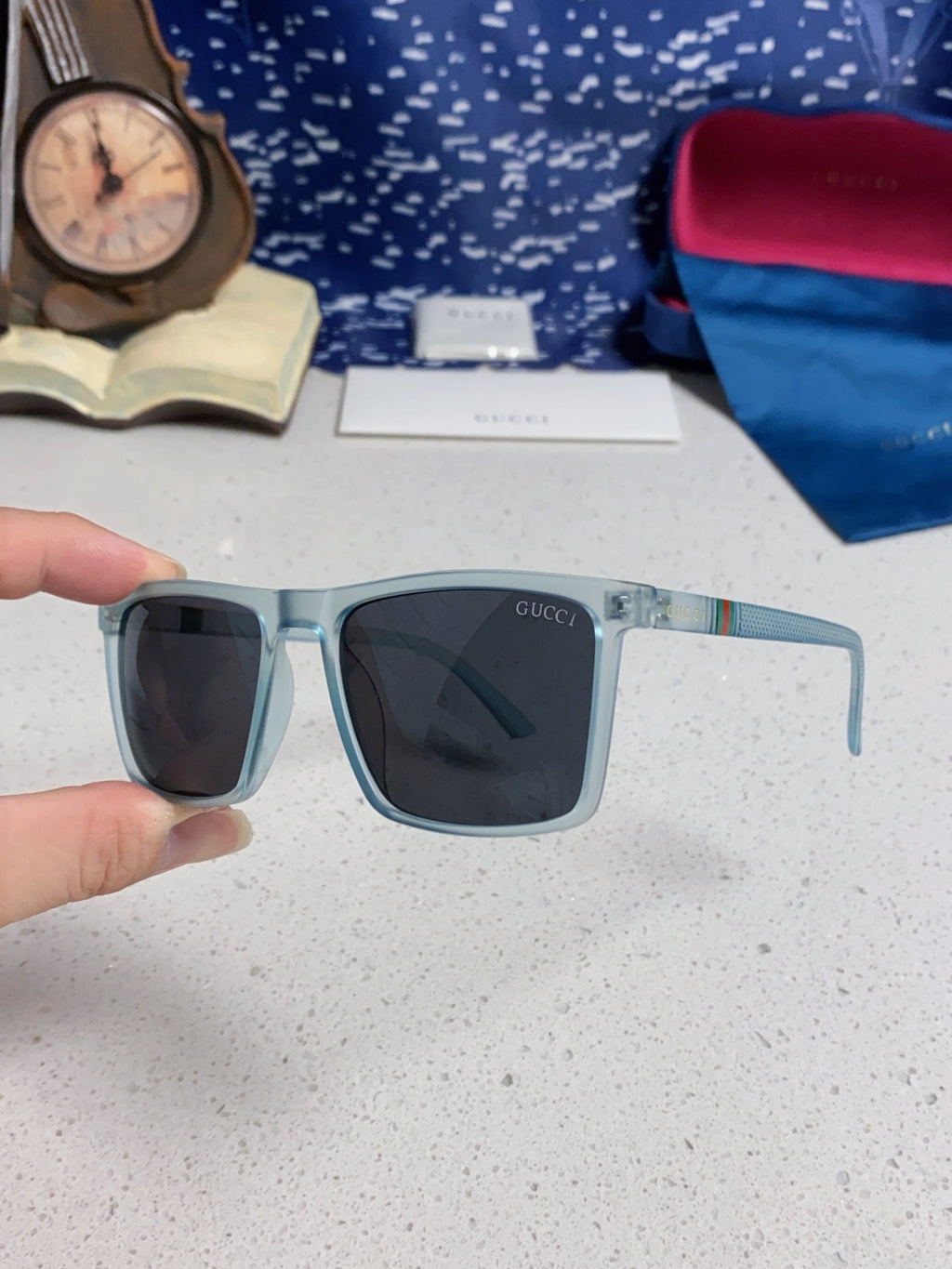 Gucci Polarized Fashion Blue Lens Sunglasses for Men & Women - 414984 - detail image 6