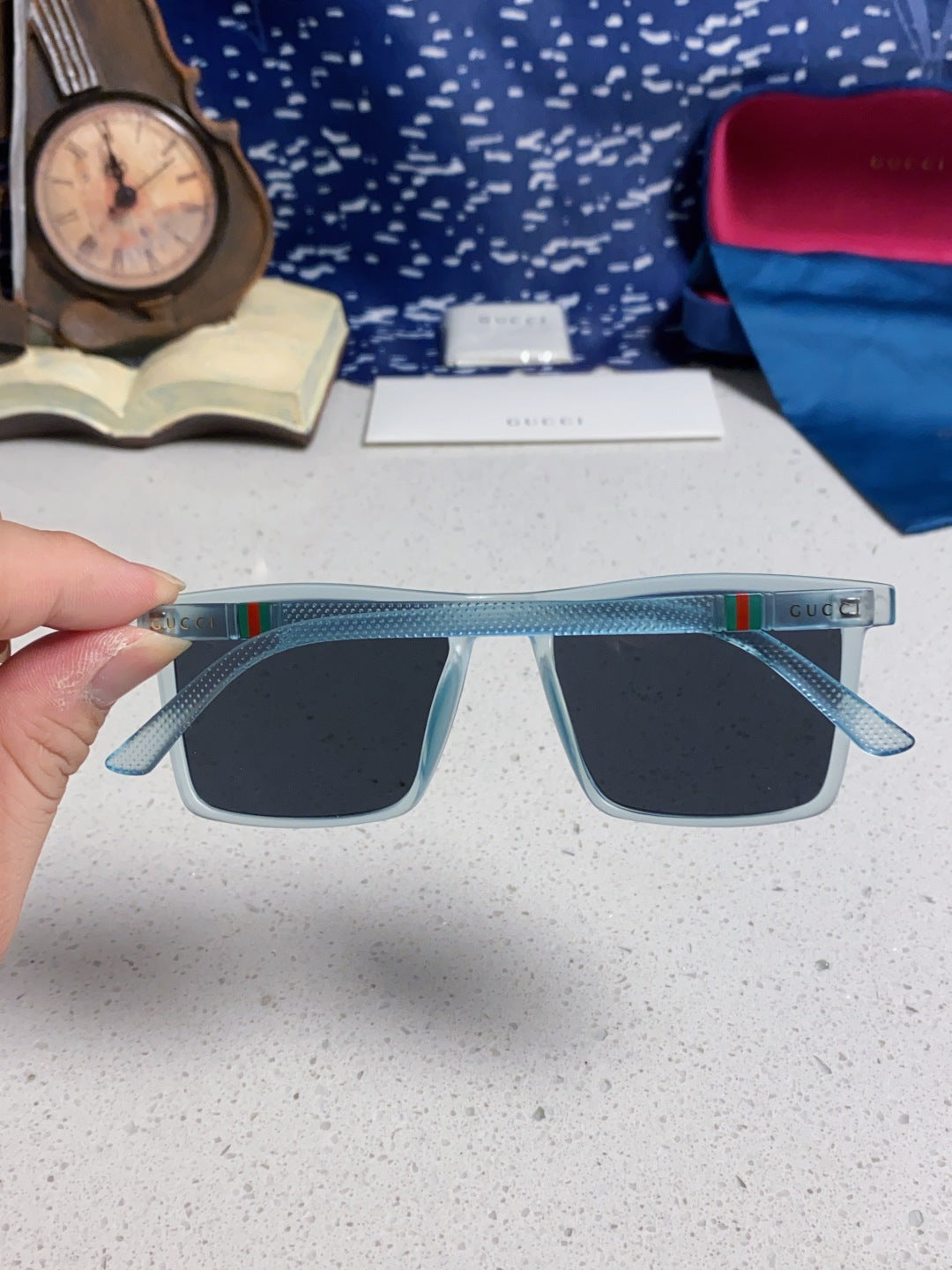 Gucci Polarized Fashion Blue Lens Sunglasses for Men & Women - 414984 - detail image 5