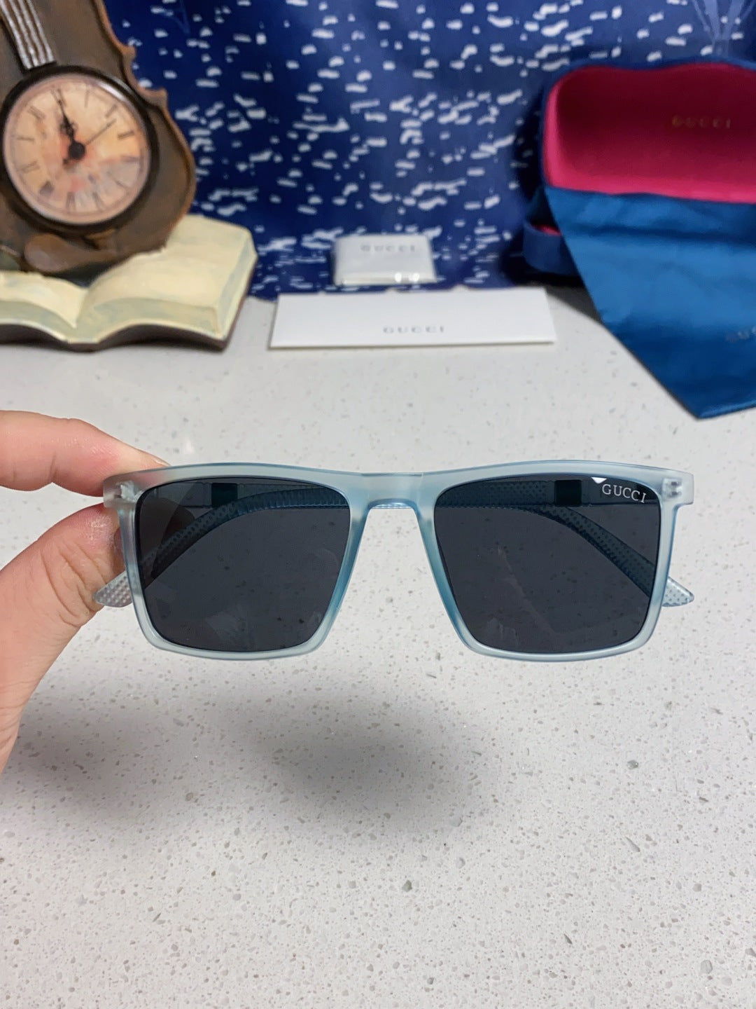 Gucci Polarized Fashion Blue Lens Sunglasses for Men & Women - 414984 - detail image 4