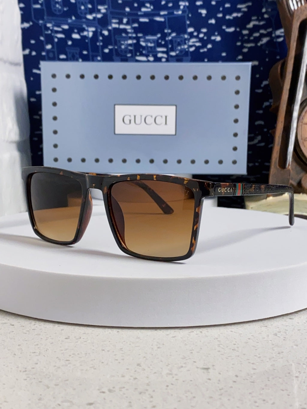 Gucci Polarized Fashion Brown Lens Sunglasses for Men & Women - 414985